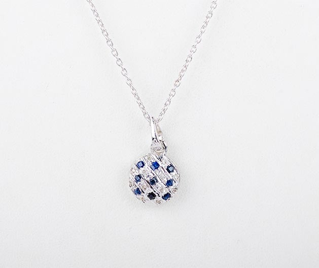 Silver Blue Shield Pendant