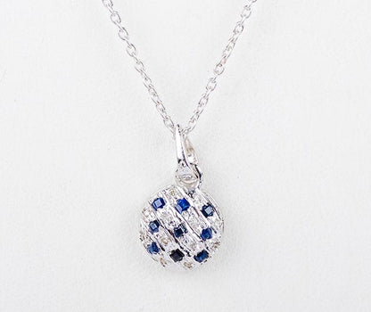 Silver Blue Shield Pendant