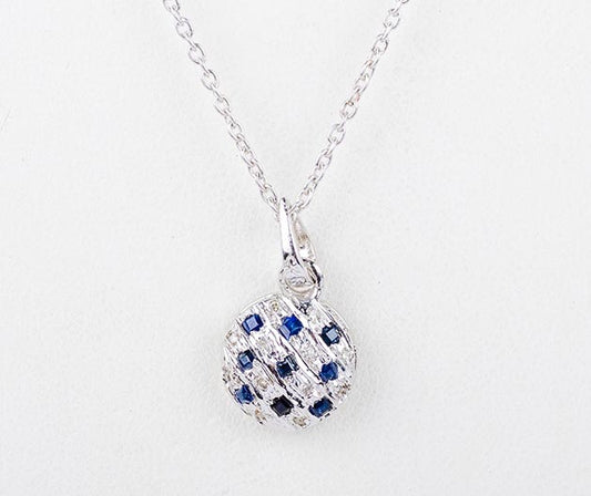 Silver Blue Shield Pendant