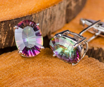 Silver Majestic Topaz Cufflink