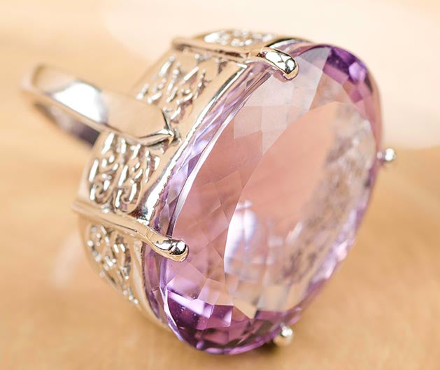 Silver Amethyst Cocktail Ring