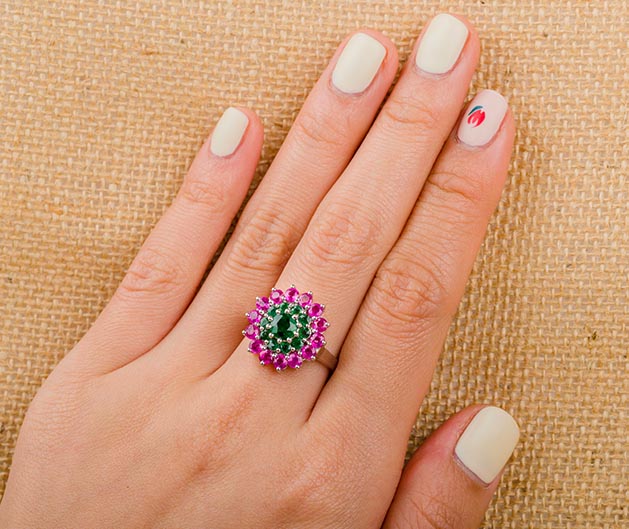 Silver Dahlia Ring