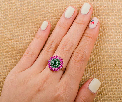 Silver Dahlia Ring