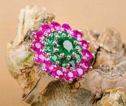 Silver Dahlia Ring