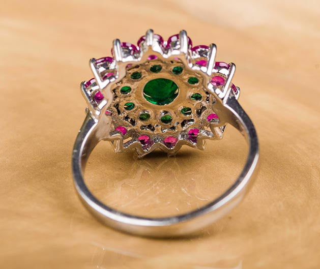 Silver Dahlia Ring