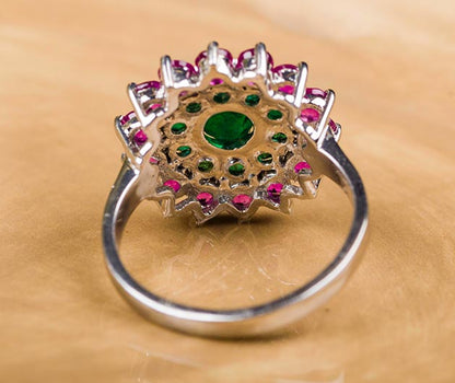 Silver Dahlia Ring