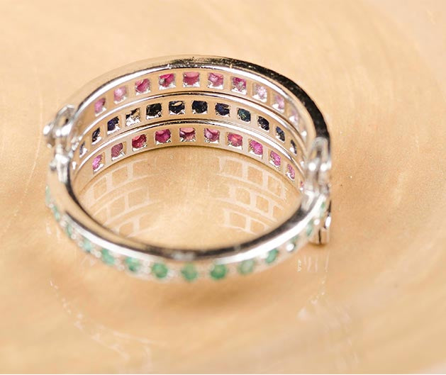 Silver Tri Fold Ring & Pendant