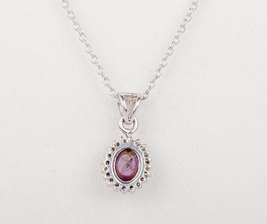 Silver Rubystar Diamond Pendant