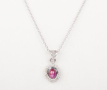 Silver Rubystar Diamond Pendant